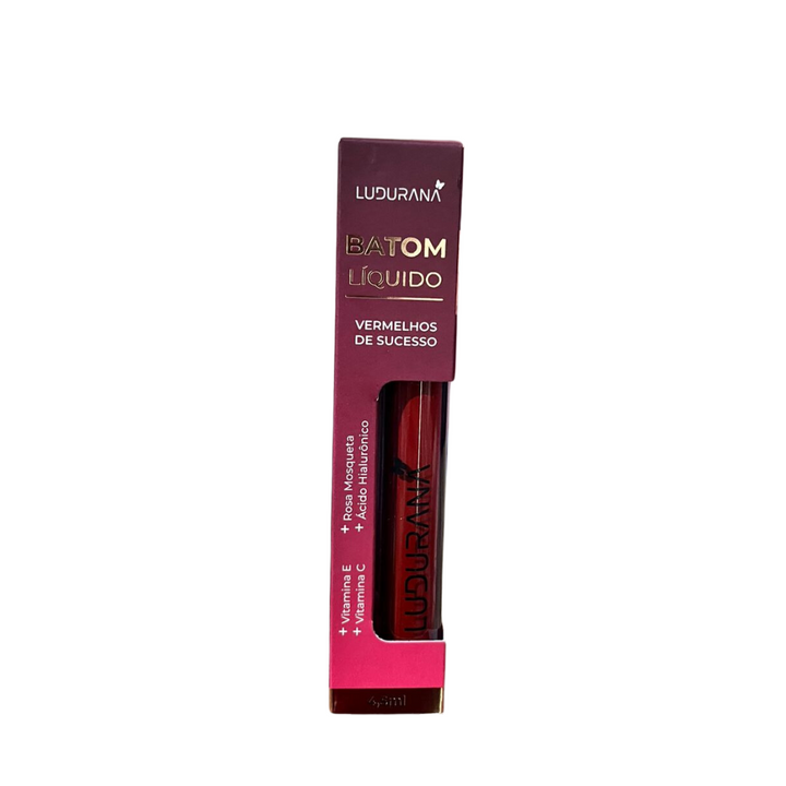 Batom Líquido Vermelhos de Sucesso Ludurana - B00327 - Ruby